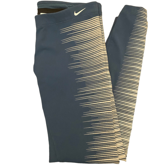 NIKE Flash Reflective Running Leggings Teal Large - Picture 1 of 7